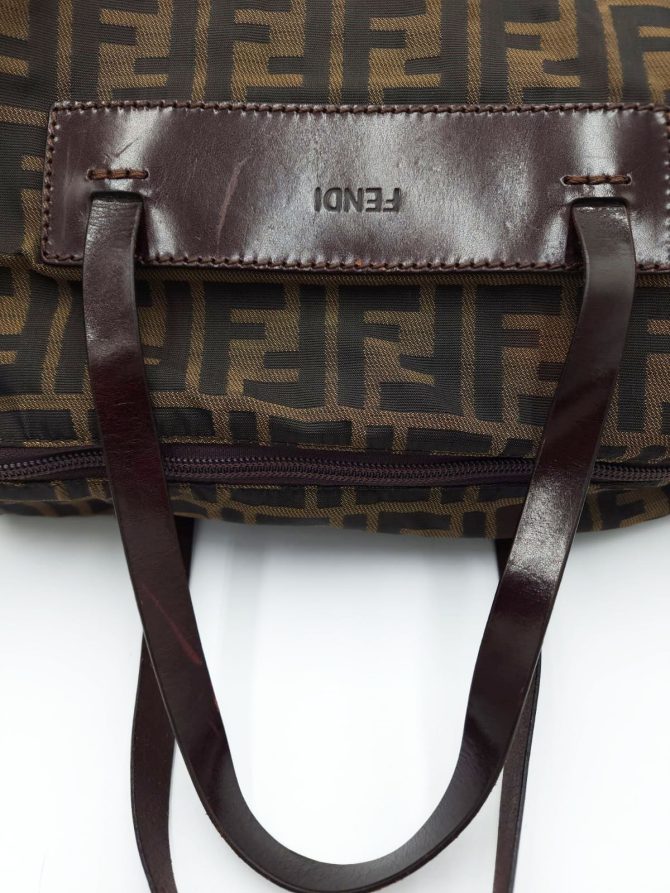 Fendi Zucchino Mamma Baguette Tote Bag - Image 11