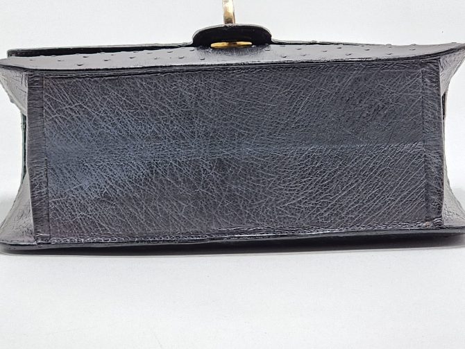 Christian Dior Diorever Rare Vintage Ostrich Top Handle Handbag - Image 10