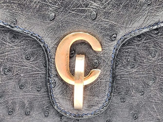 Christian Dior Diorever Rare Vintage Ostrich Top Handle Handbag - Image 11