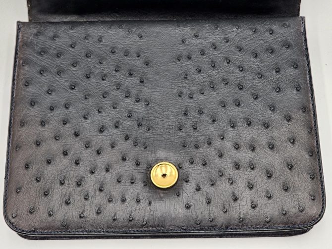 Christian Dior Diorever Rare Vintage Ostrich Top Handle Handbag - Image 14