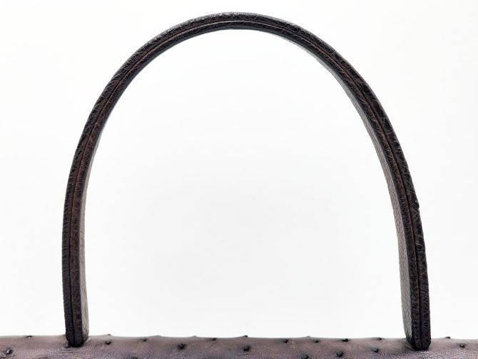 Christian Dior Diorever Rare Vintage Ostrich Top Handle Handbag - Image 7