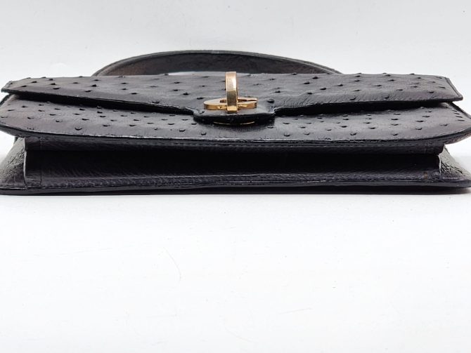 Christian Dior Diorever Rare Vintage Ostrich Top Handle Handbag - Image 9