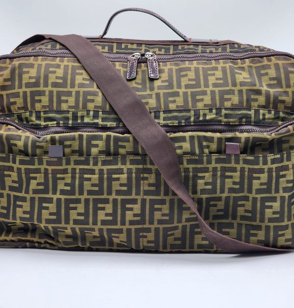 Fendi Zucchino Duffel Travel Boston Bag