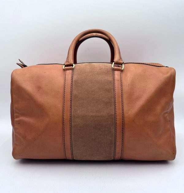 Christian Dior Vintage Leather Suede Duffel Boston Bag