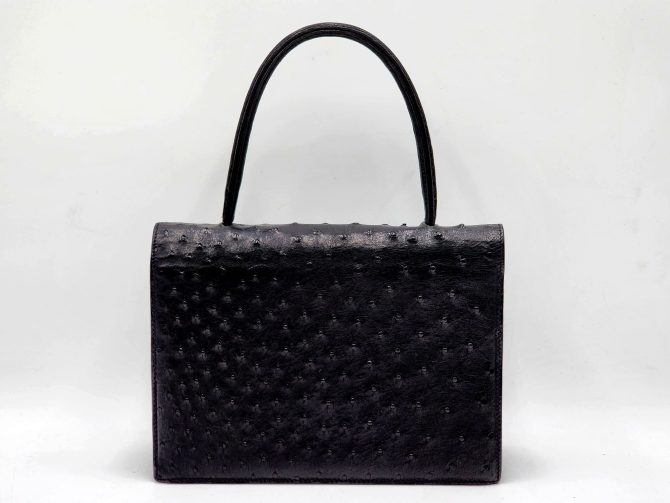 Christian Dior Diorever Vintage Ostrich Top Handle Handbag - Image 4