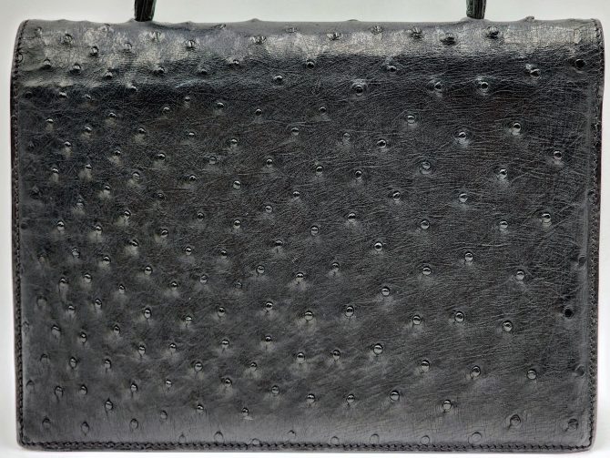 Christian Dior Diorever Vintage Ostrich Top Handle Handbag - Image 5