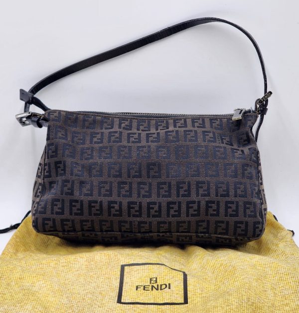 Fendi Baguette Zucca Zucchino Shoulder Bag