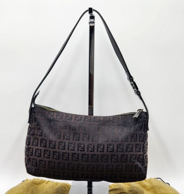 Fendi Baguette Zucca Zucchino Shoulder Bag