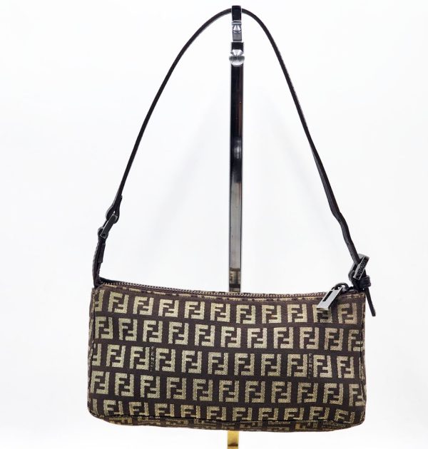 Fendi Baguette Zucca Zucchino Shoulder Bag