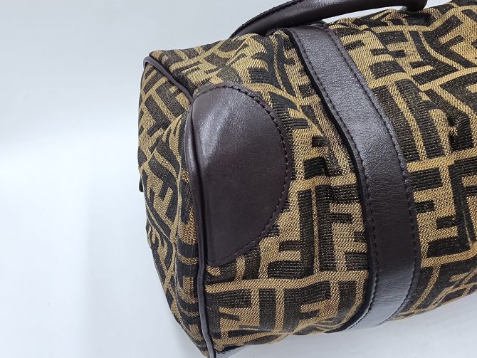 Fendi Zucca Zucchino Forever Bauletto Speedy Handbag - Image 11