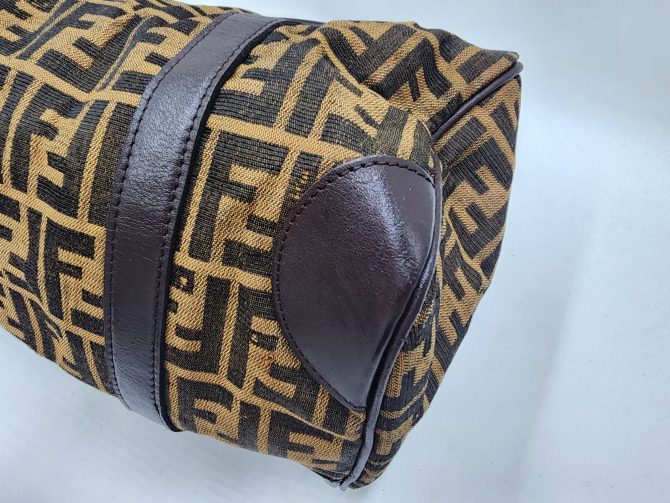 Fendi Zucca Zucchino Forever Bauletto Speedy Handbag - Image 12