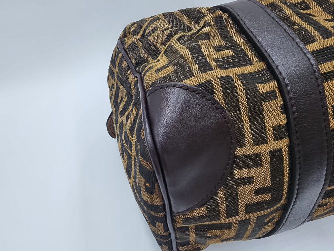 Fendi Zucca Zucchino Forever Bauletto Speedy Handbag - Image 13