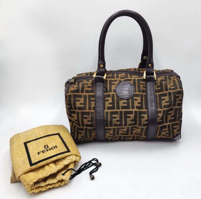 Fendi Zucca Zucchino Forever Bauletto Speedy Handbag - Image 2