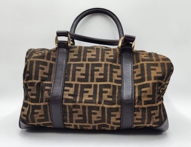 Fendi Zucca Zucchino Forever Bauletto Speedy Handbag - Image 3