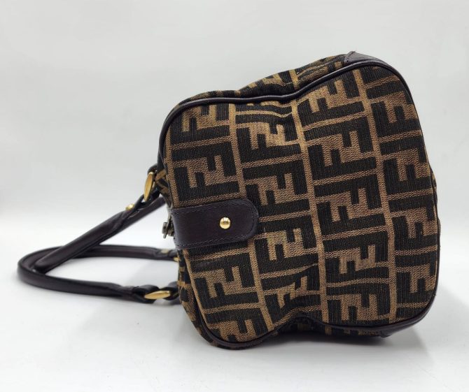 Fendi Zucca Zucchino Forever Bauletto Speedy Handbag - Image 5
