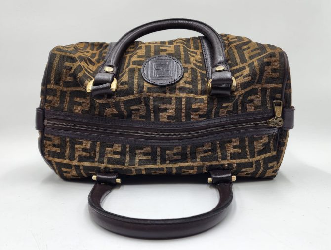 Fendi Zucca Zucchino Forever Bauletto Speedy Handbag - Image 7