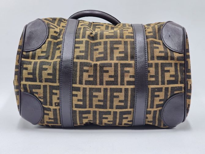 Fendi Zucca Zucchino Forever Bauletto Speedy Handbag - Image 9